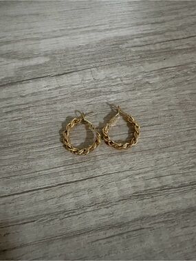 Classic Gold-Tone Twist Hoop Earrings - Women Jewelry